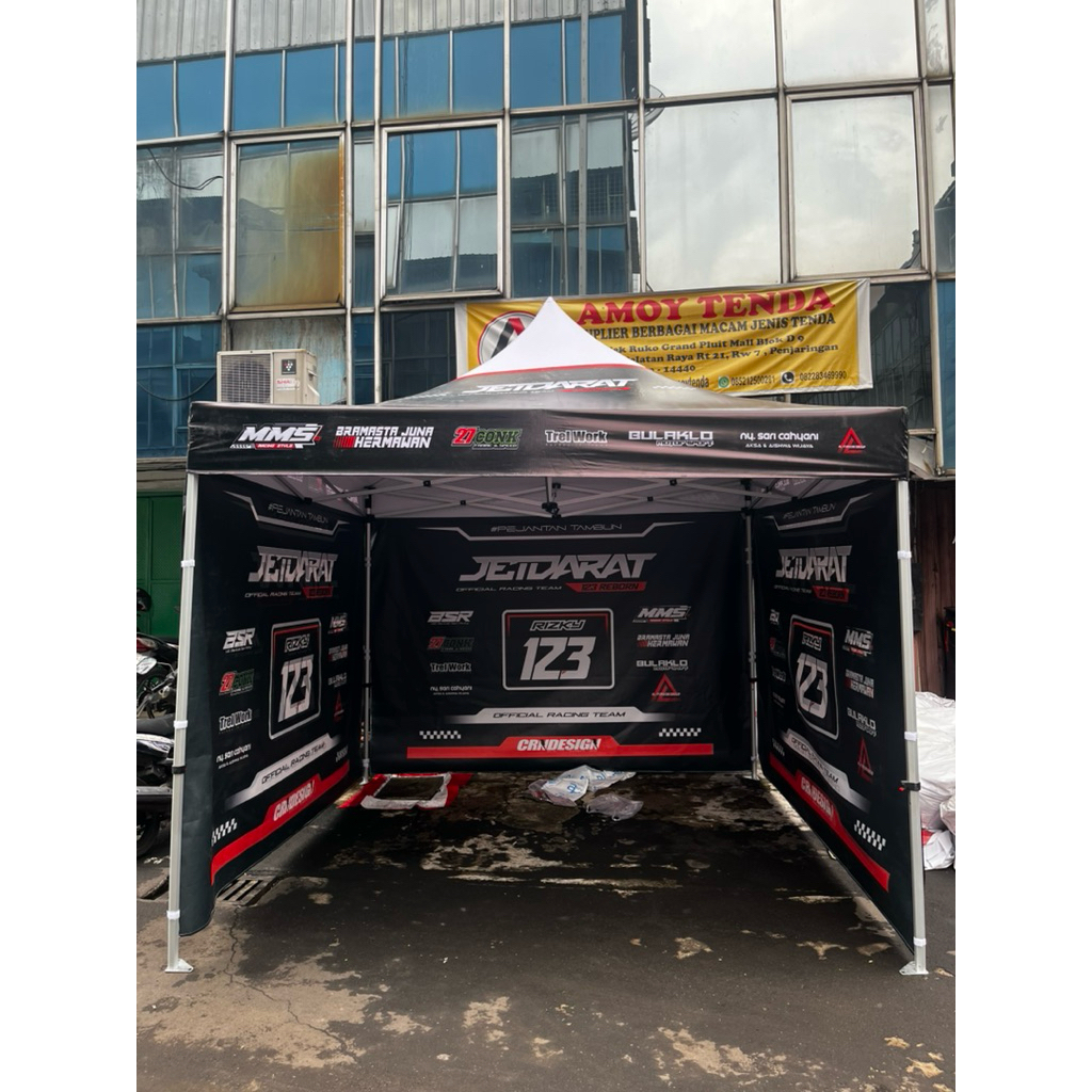 tenda lipat rangka aluminium