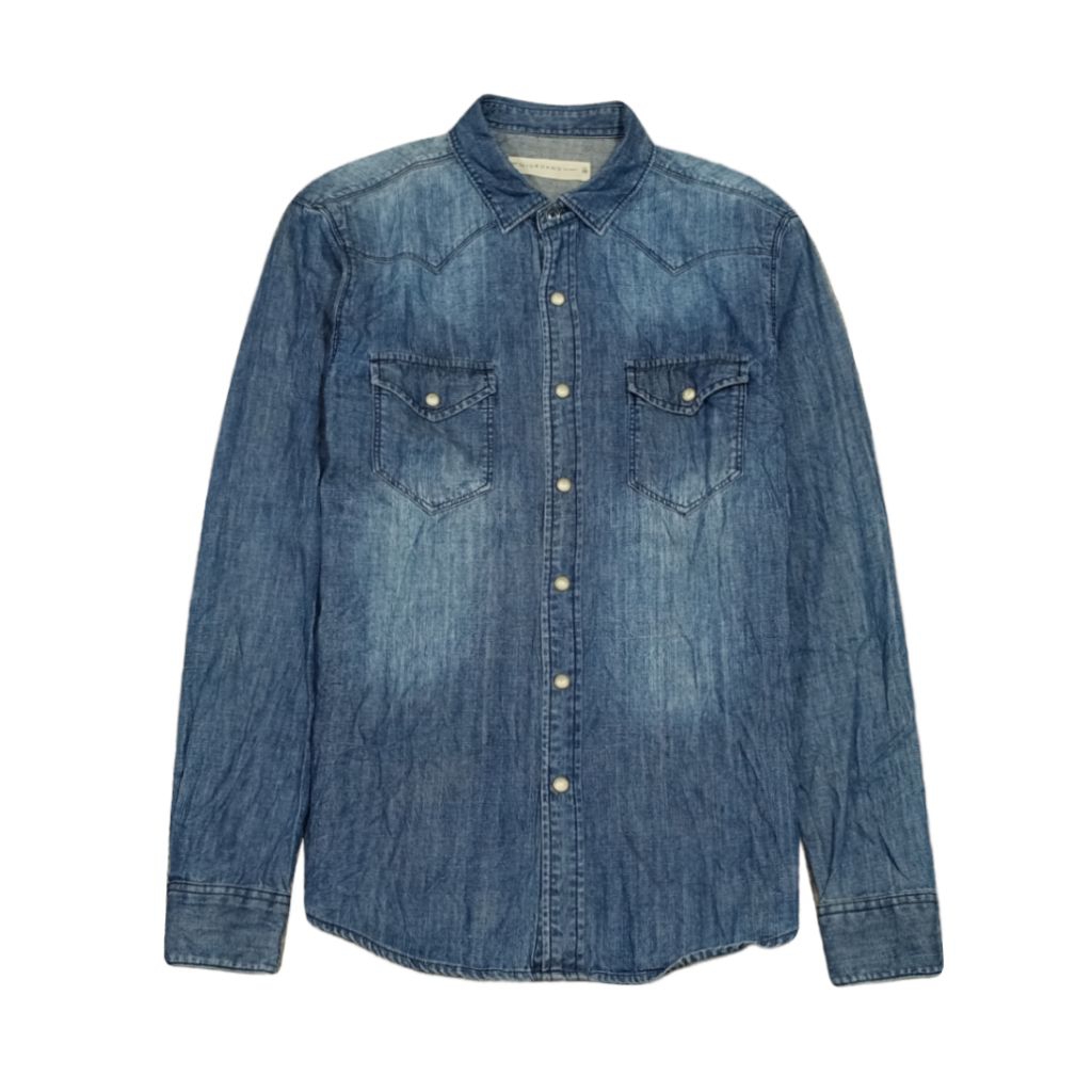 KEMEJA JEANS GIORDANO SIZE M SECOND