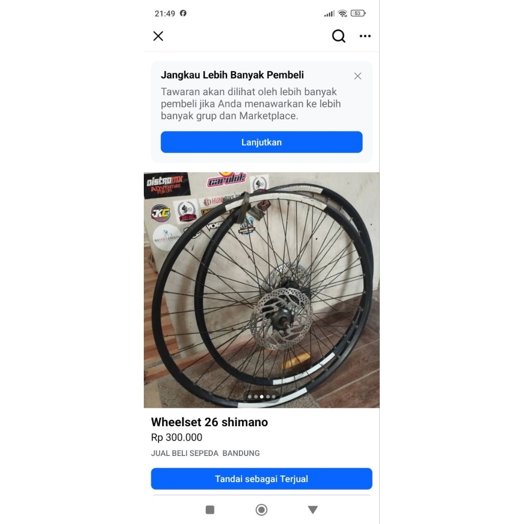 wheelset 26 shimano WTB