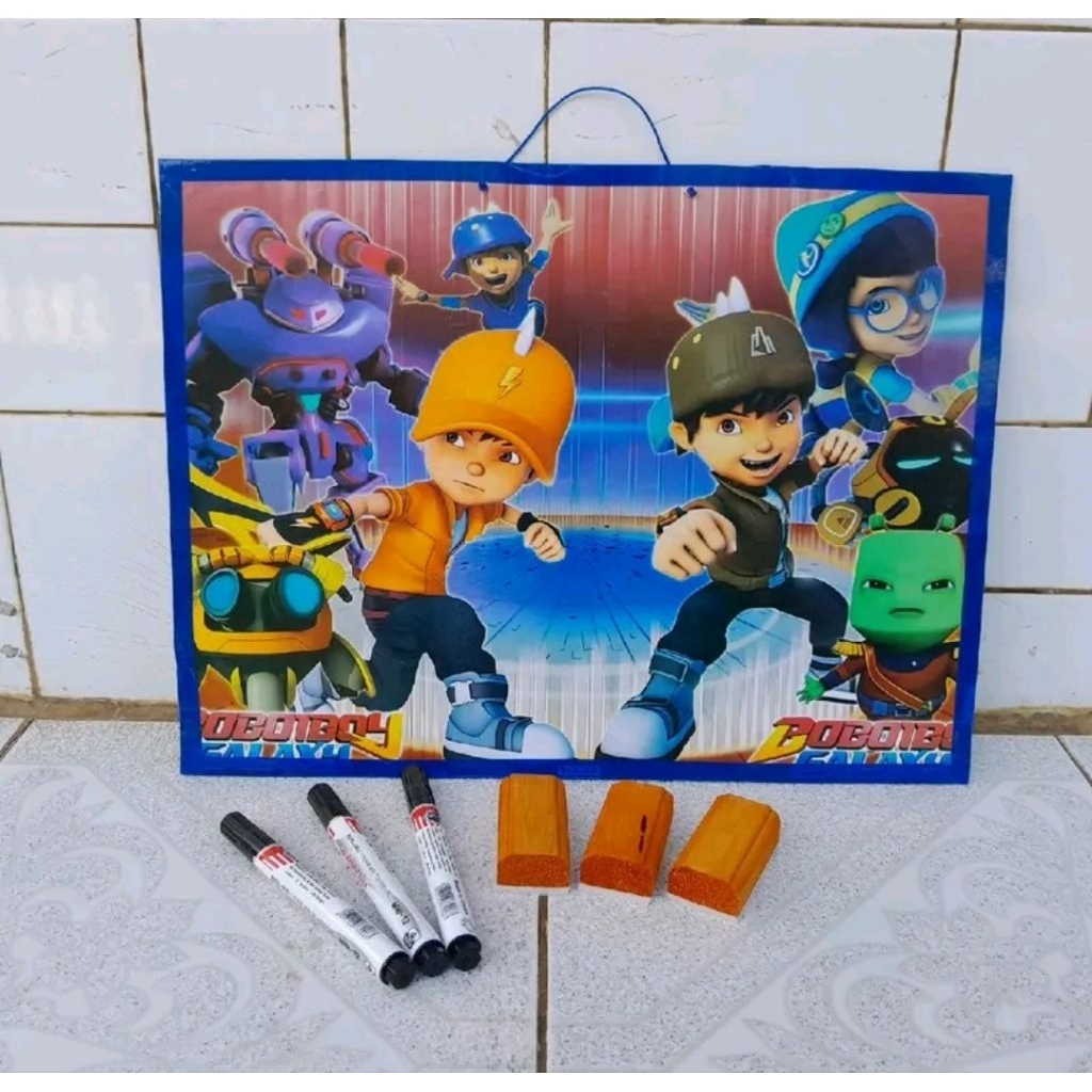 

Papan Tulis Anak Karakter Lengkap Spidol + Penghapus