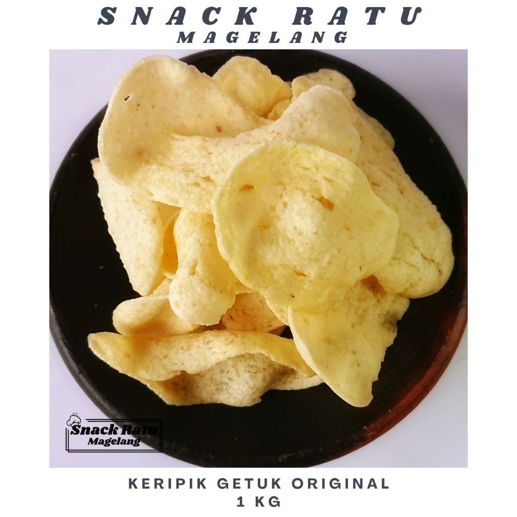 

Keripik Getuk | Jet Kolet Original Gurih Asin - Berat 1 Kg | Keripik Khas Borobudur Magelang