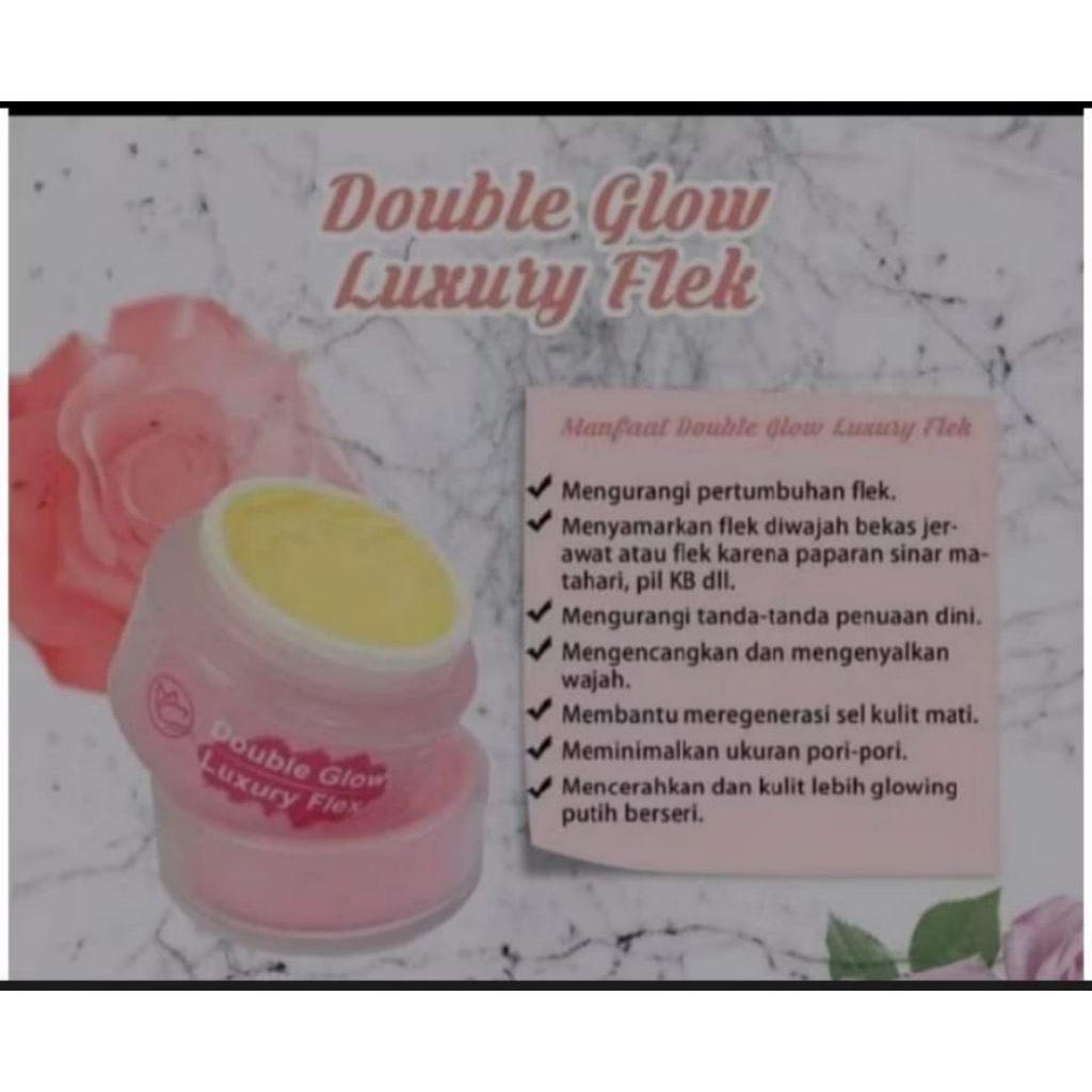 DOUBLE GLOW LUXURY FLEK - krim malam flek
