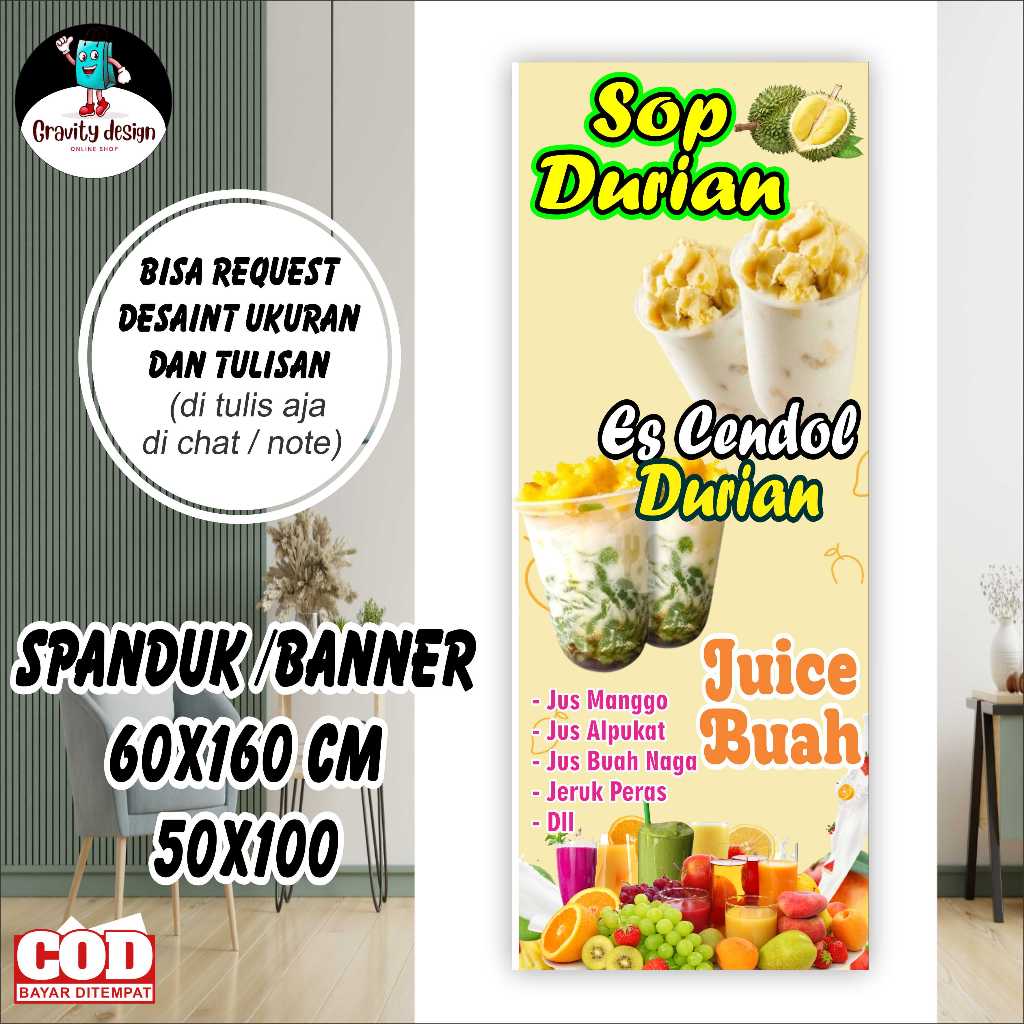 Spanduk Banner Aneka Minuman Dan Jus Free Desaint
