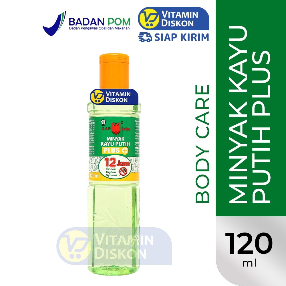 Cap Lang Minyak Kayu Putih Plus Anti Nyamuk 120 Ml | Pereda Kembung, Mual Dan Gatal Gigitan Serangga