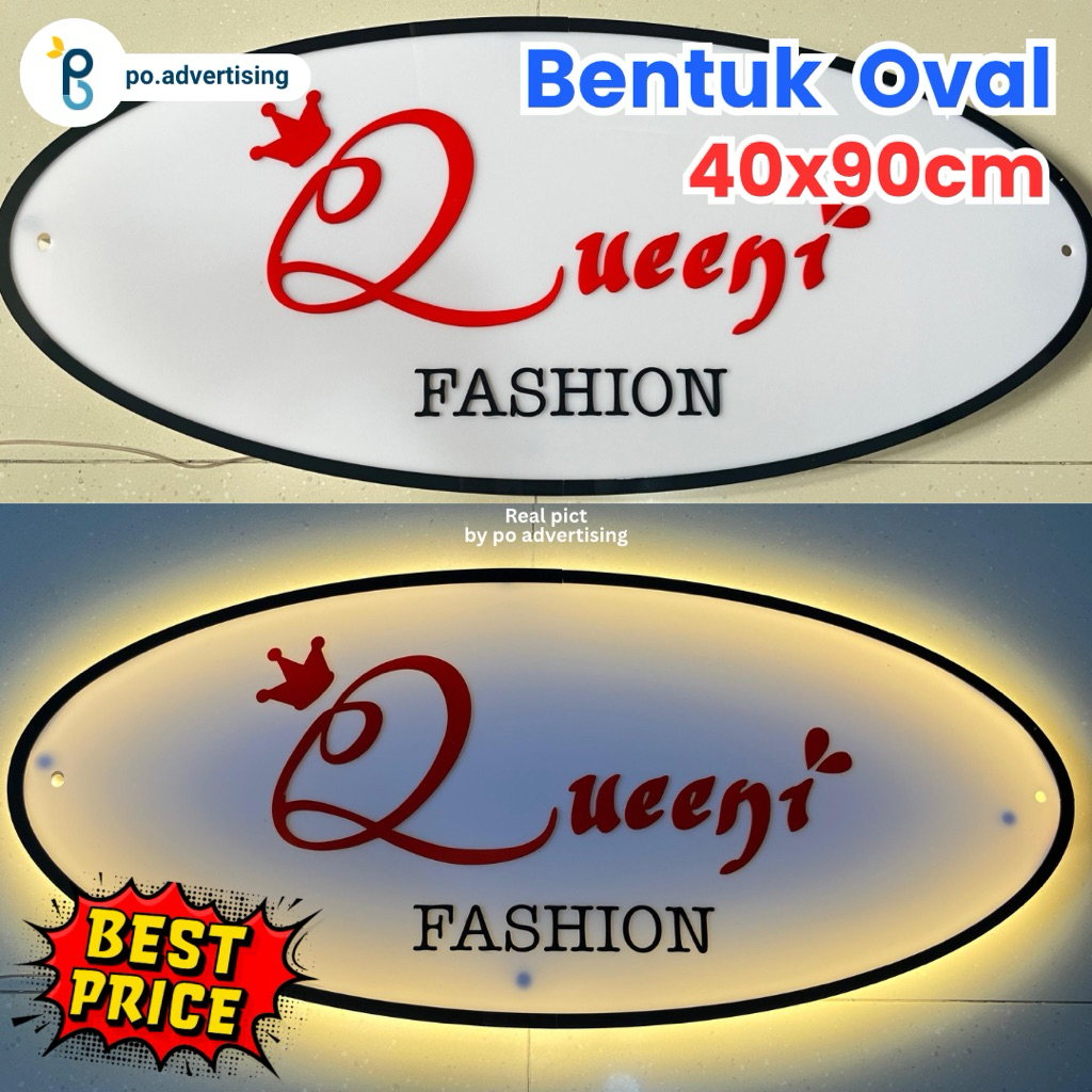 Akrilik Custom Papan Nama Usaha LED || Custom Akrilik Signage Termurah || Papan Nama Toko
