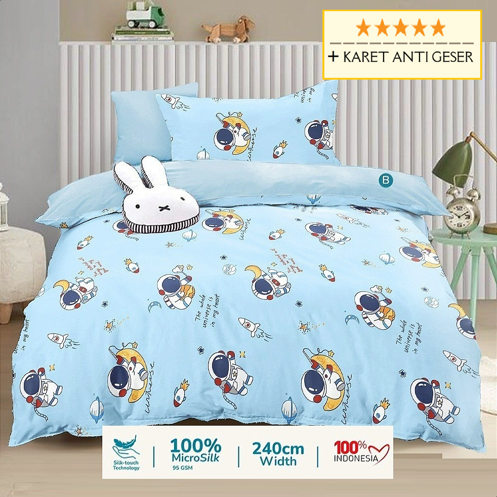 sprei anak cowok motif angkasa astronot nasa by homemade 180x200 160x200 90x200 100x200 120x200