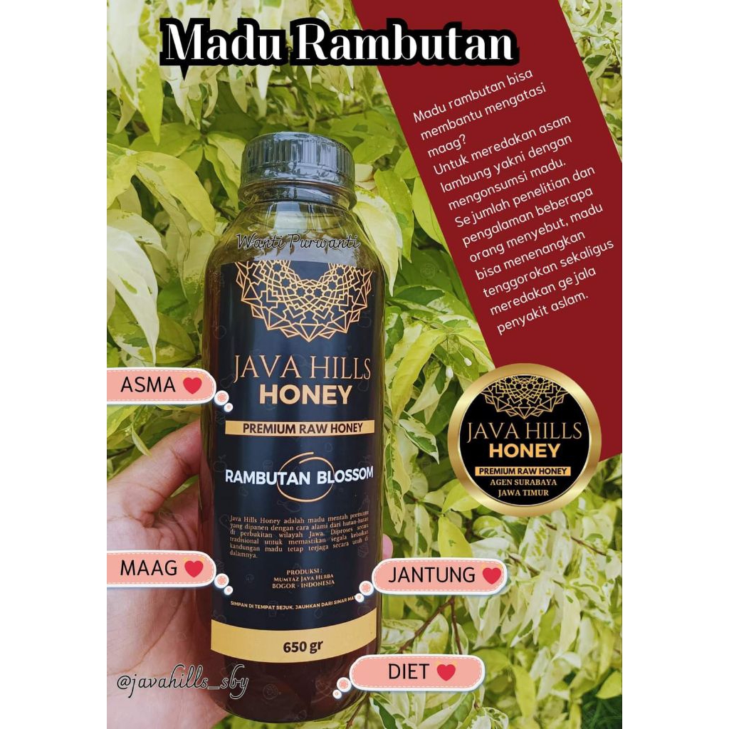 

MADU RAMBUTAN 650 GRAM JAVAHILLS HONEY MURNI 100%