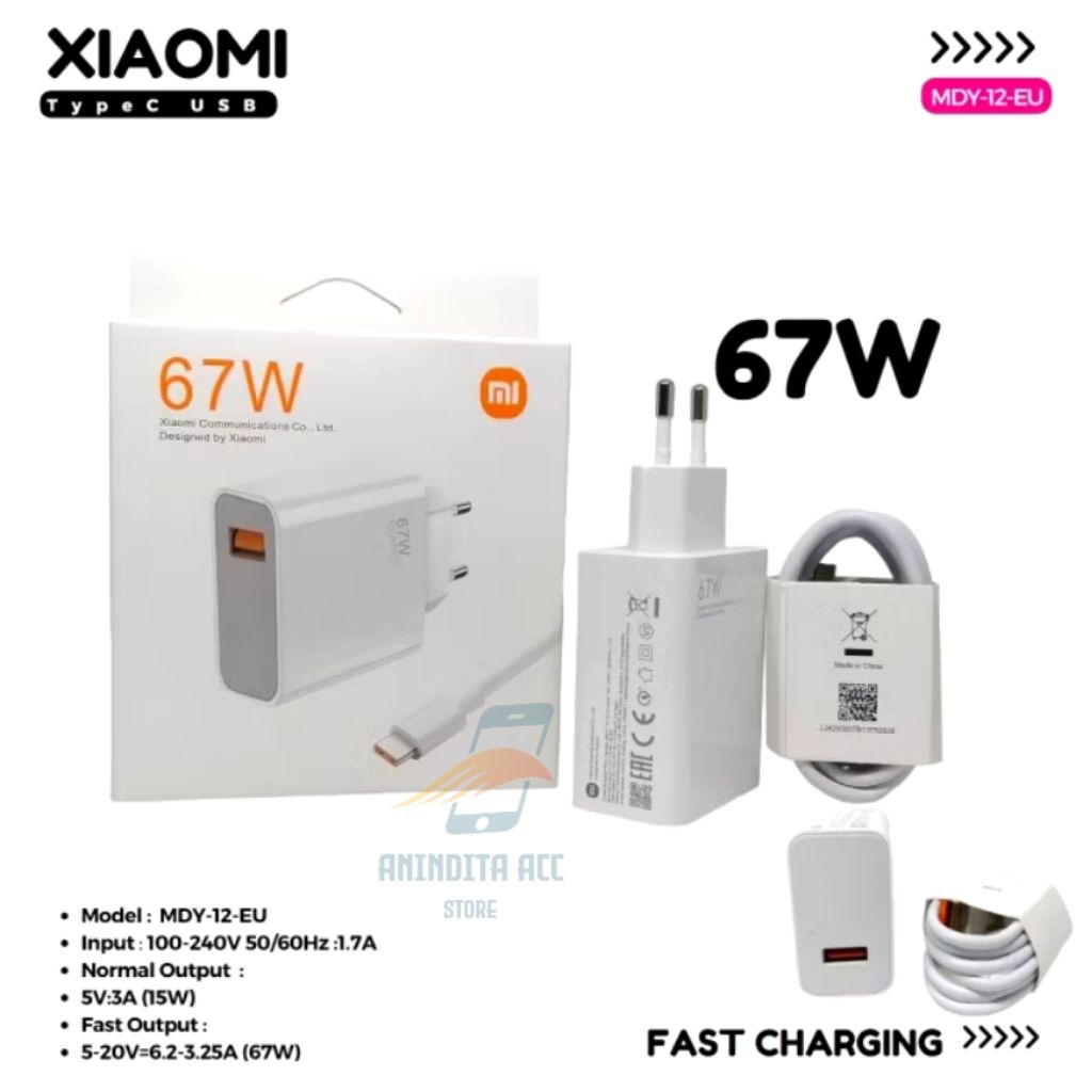 Charger Xiaomi Mi9 67W MDY-12-EH Turbo Fast Charge Original