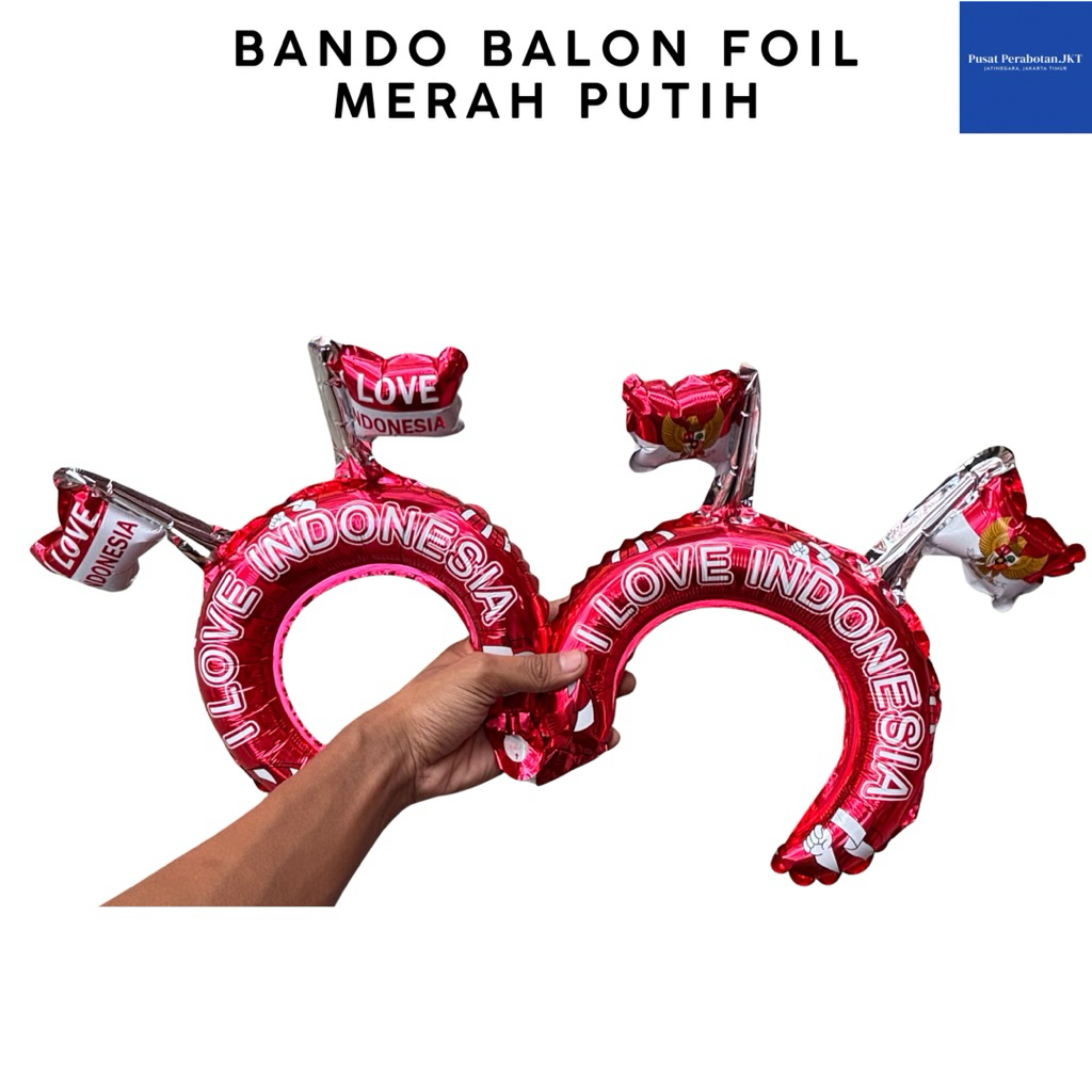 Balon Bando I LOVE INDONESIA / Balon Bando / Balon pentungan / Balon love / Balon HUT RI 17 Agustus