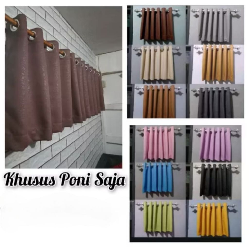Poni gorden Smokring Hordeng Jendela pendek Tirai gorden penutup ventilasi poni gorden atas pintu go