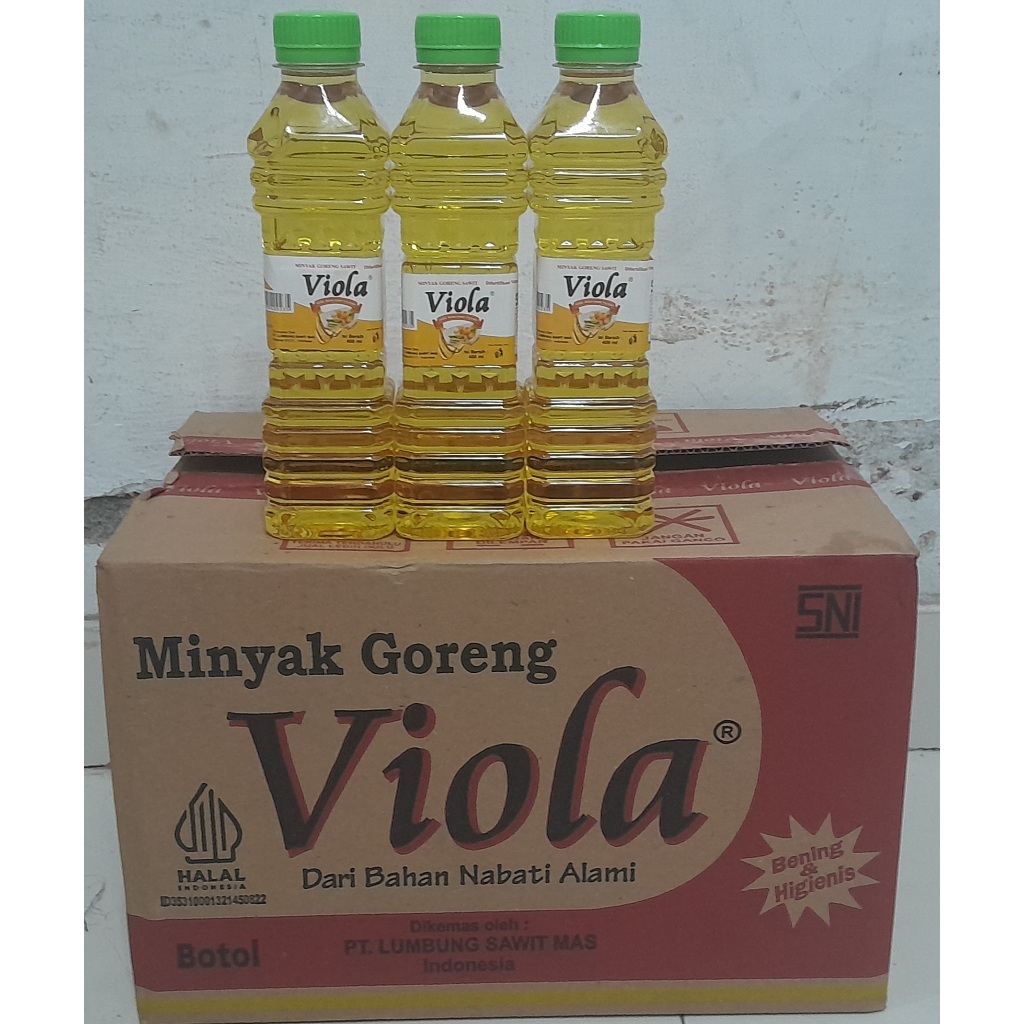 

Minyak goreng VIola 400ml 24 botol 1 dus