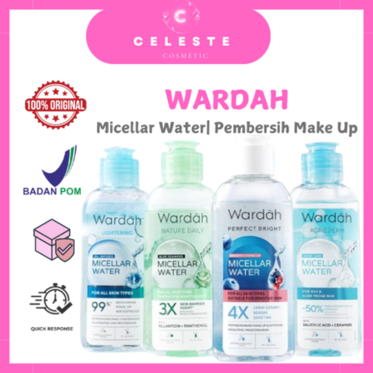 𝑪𝑬𝑳𝑬𝑺𝑻𝑬- WARDAH | Micellar Water Make Up Remover Pembersih Make Up Wajah