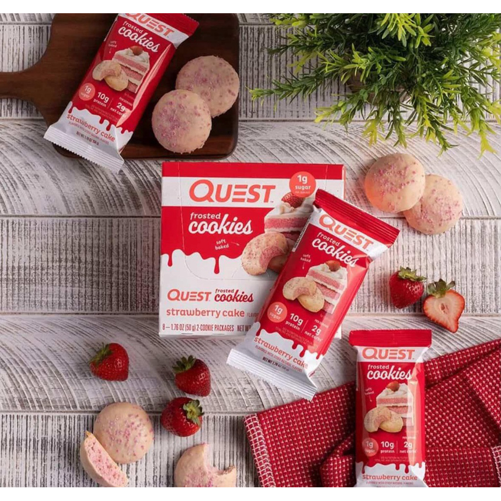 

QUEST SNACK PROTEIN STRAWBERRY 1 pcs isi 2 cookie snack diet