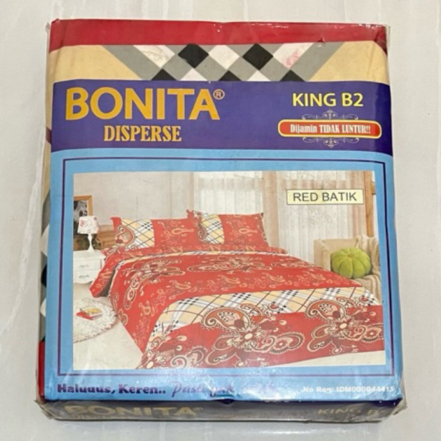 Sprei Bonita Disperse Original King B2 180x200 Red Batik