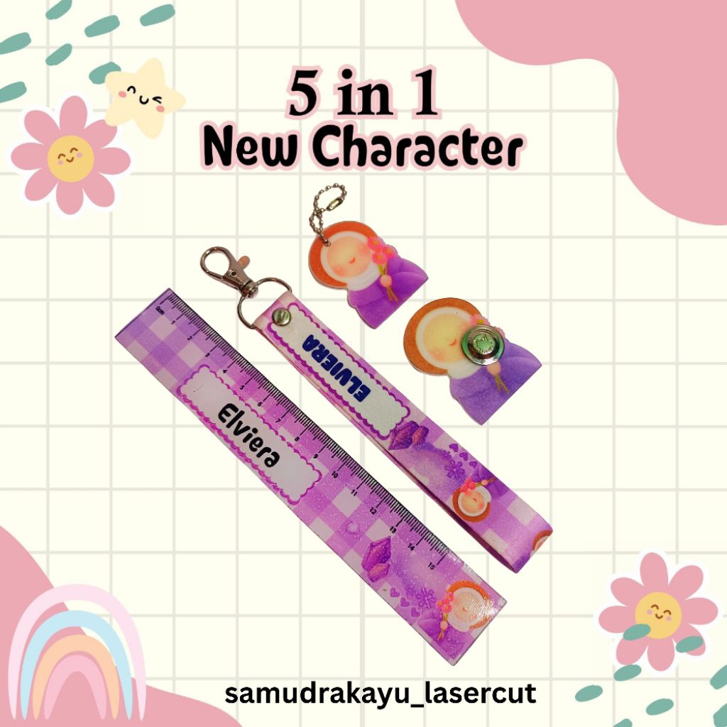

5 in 1 | GANTUNGAN KUNCI LANYARD 2CM X 15CM 2 SISI |