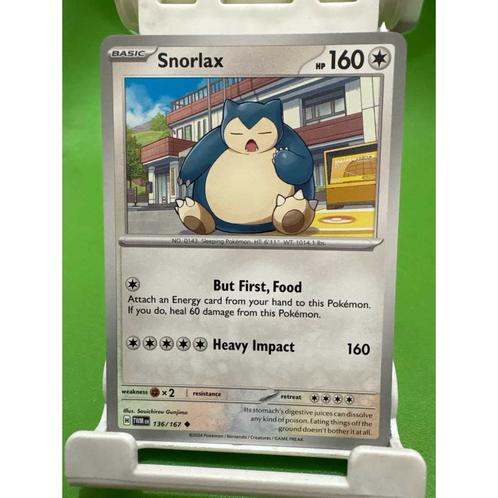 kartu pokemon original common snorlax twm 136/167