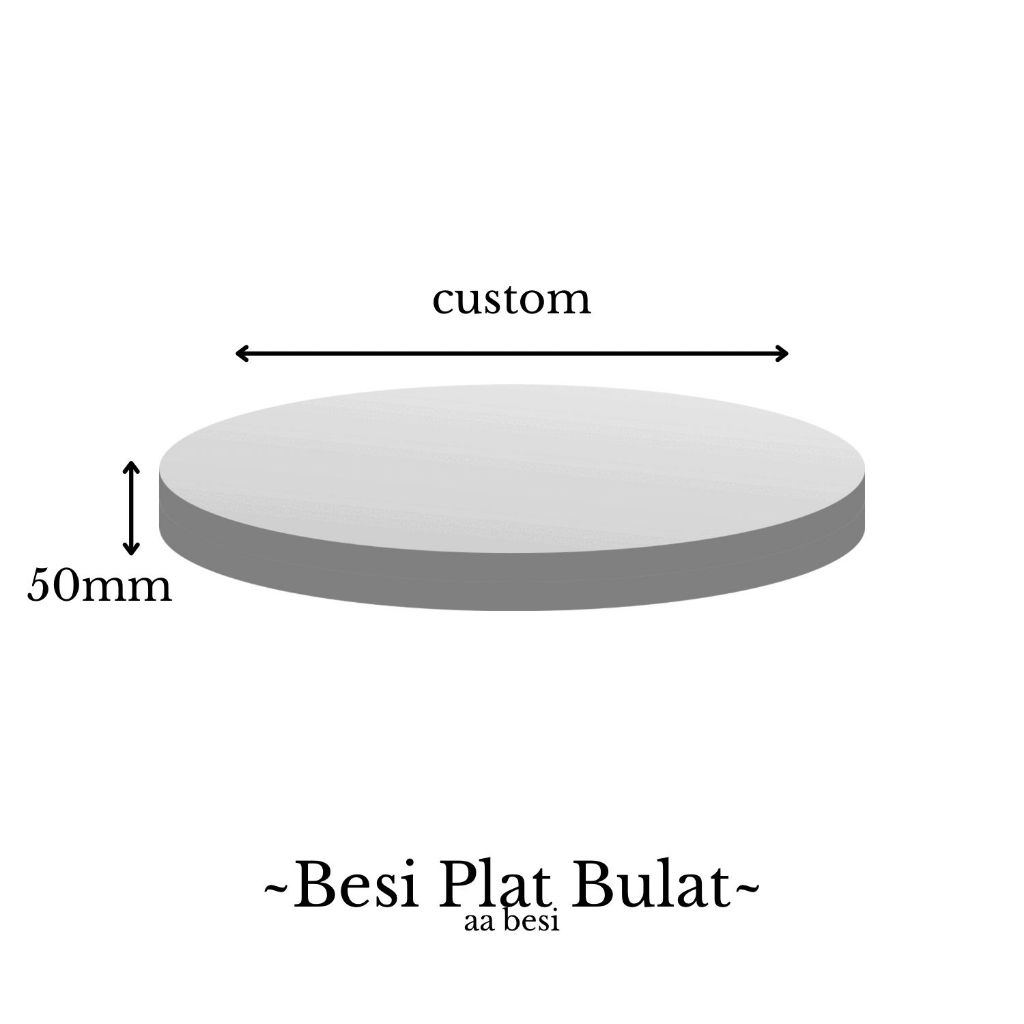 Besi Plat Bulat tebal 50mm diameter 350mm 1 pcs