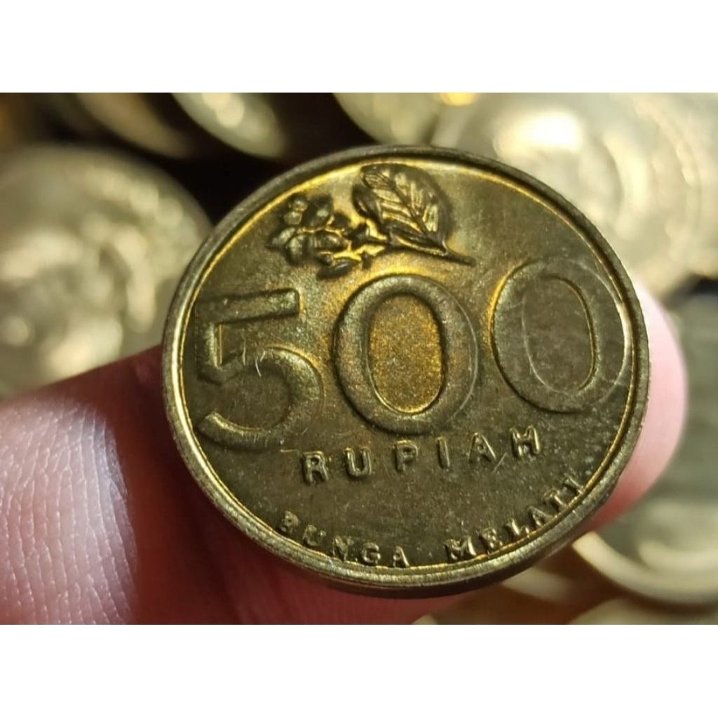 uang kuno koin 500 rupiah melati kecil