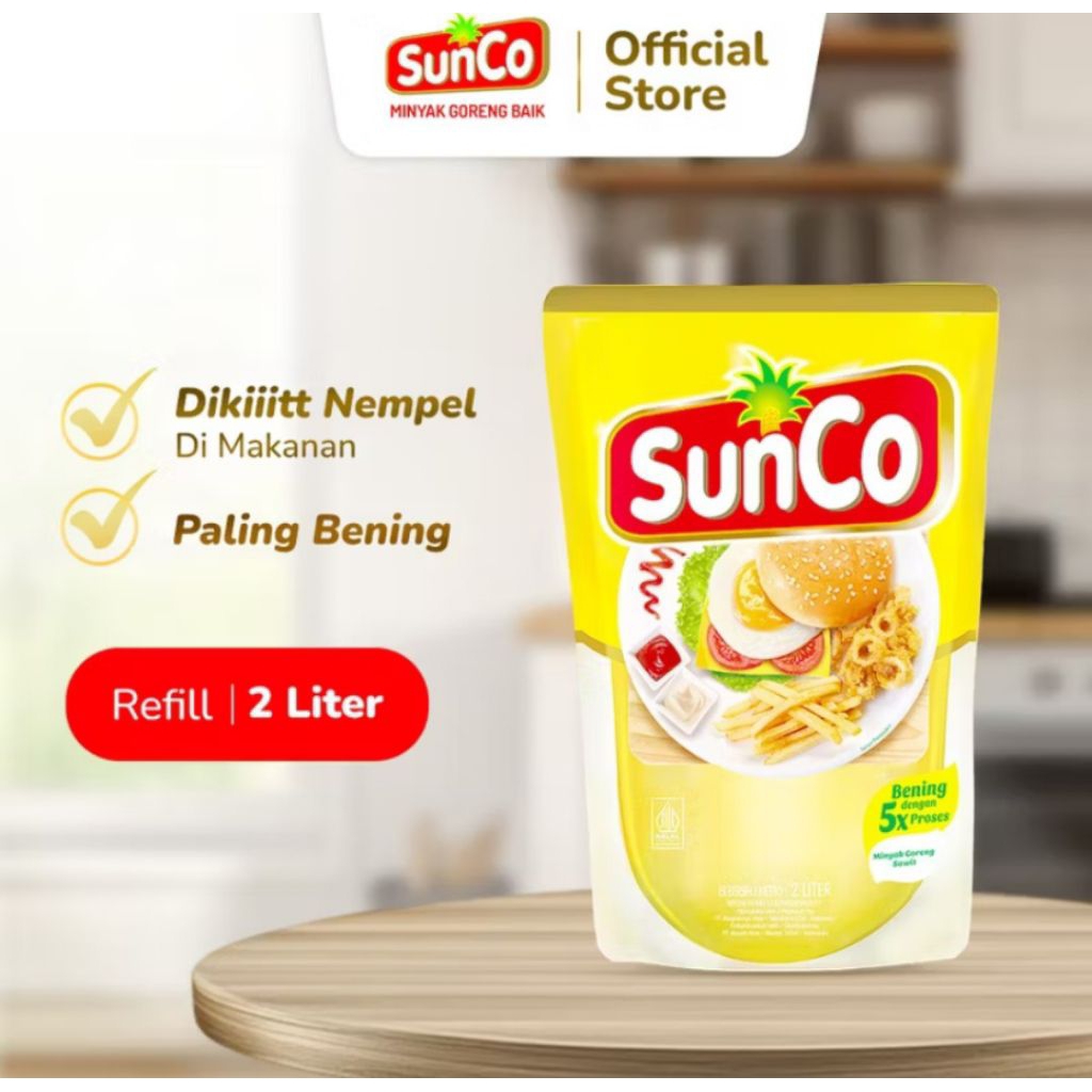 

Minyak Goreng Sunco 2 Liter Reffil 2L Sanco Oil Sawit Vitamin A Bening Berkualitas