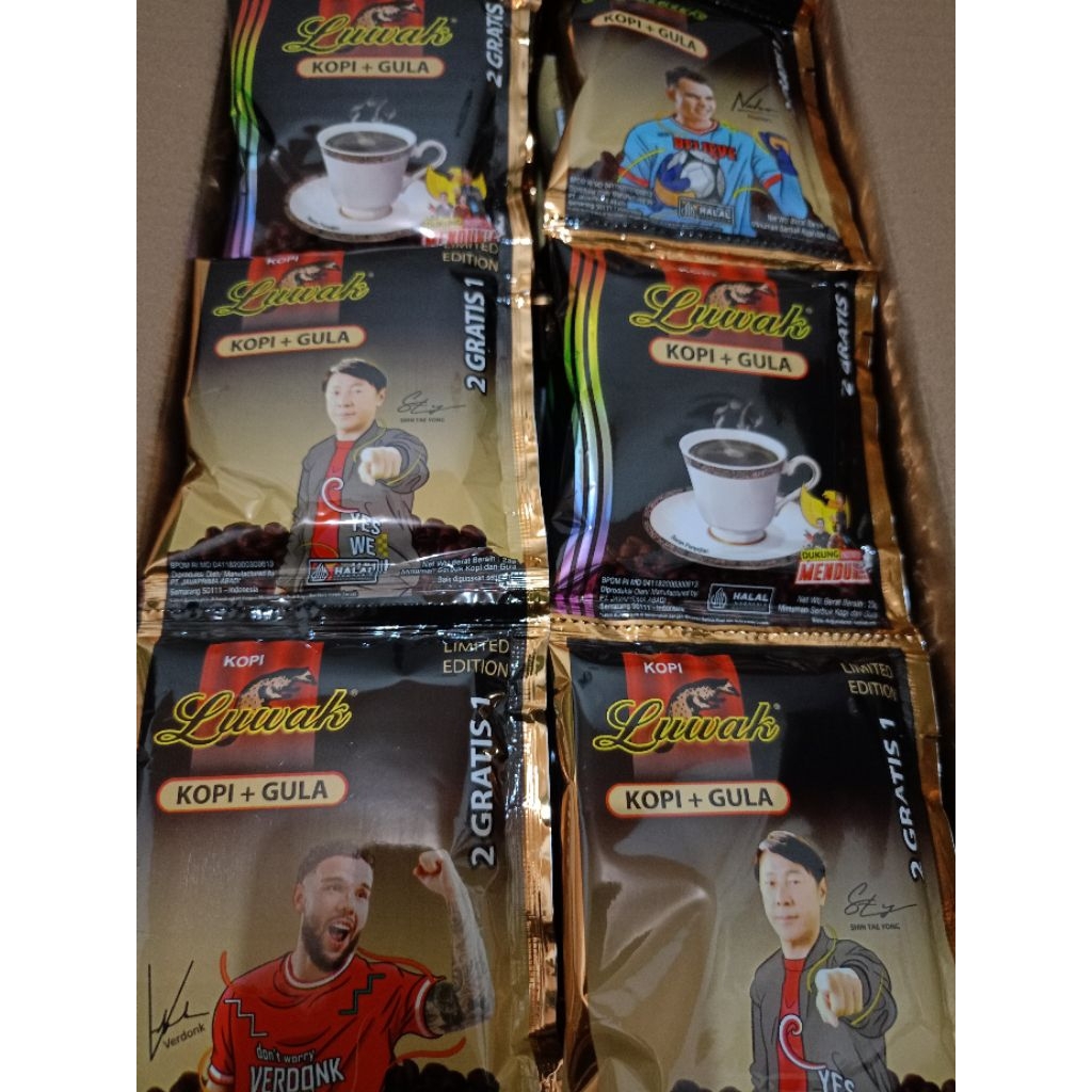 

Kopi Plus Gula Luwak Hitam Renceng Isi 15 Sachet Exp Panjang