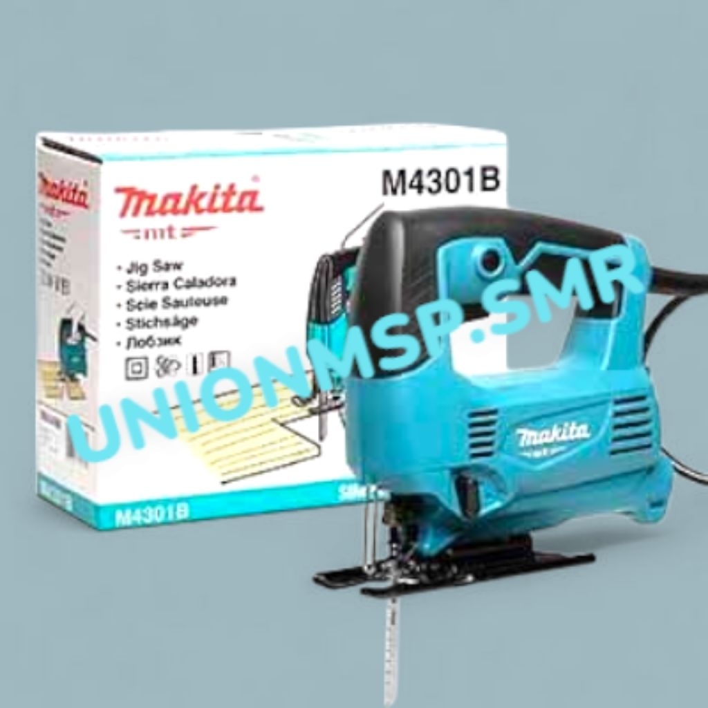 Makita M4301B Jigsaw 450W – Mesin Gergaji Ukir Listrik Kayu & Besi Potong 65mm Profesional