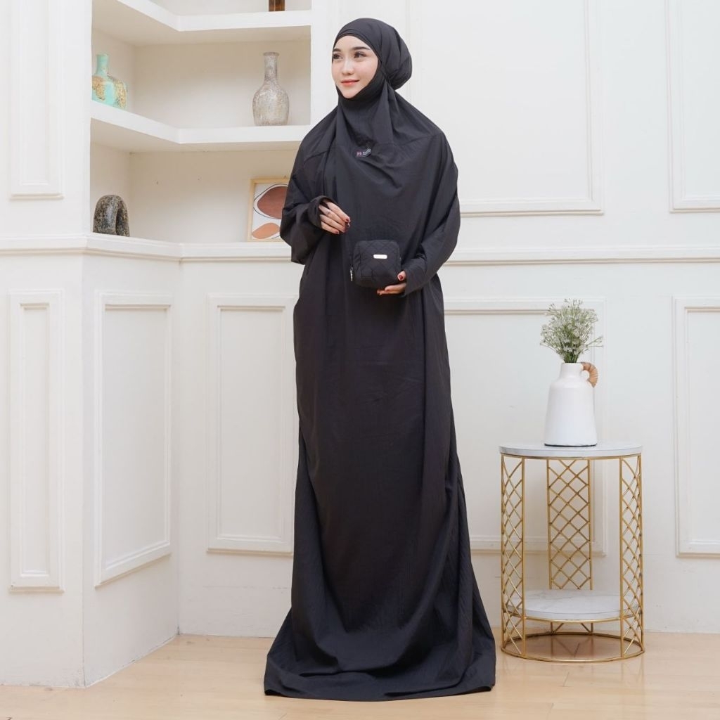 COD [READY] Mukena traveling mini pouch premium mukena terusan