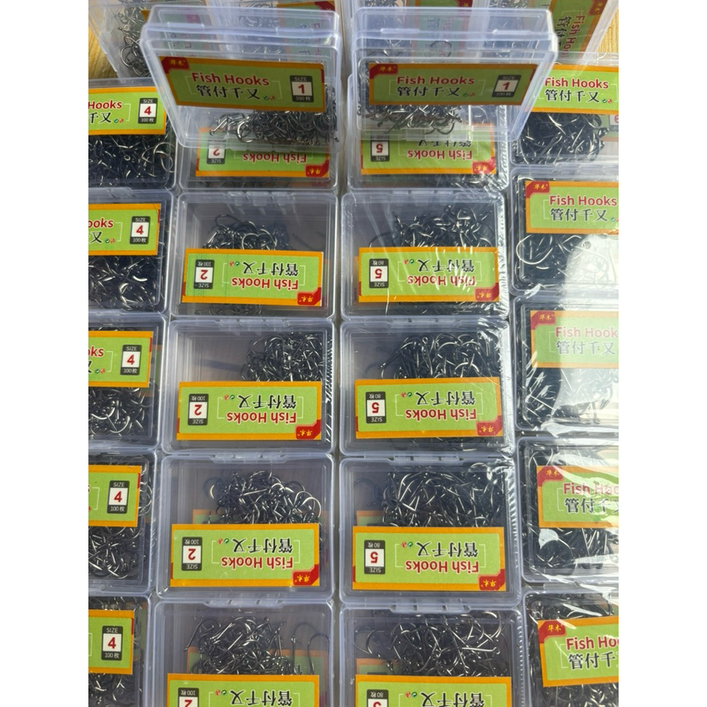 Mata kail pancing Fish hooks 1053 no 1-7 ( 100pcs)