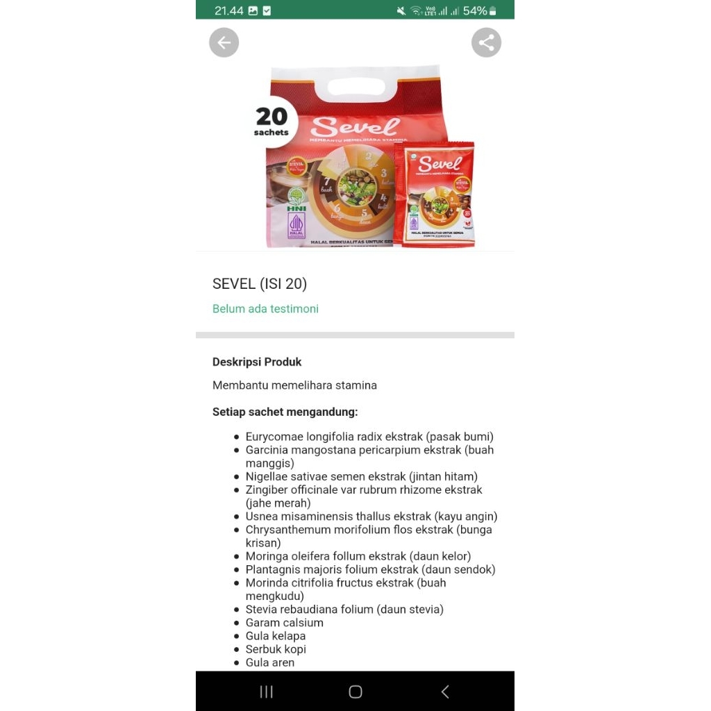 

kopi herbal dengan tambahan gula stevia dan 7 herbal pilihan