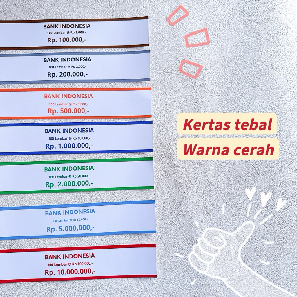 

ban / pembatas uang / Sabuk pembatas THR LEbaran