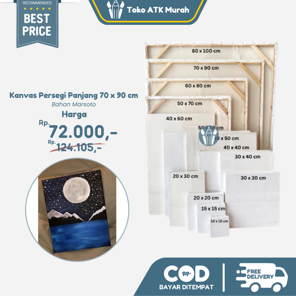 

Kanvas Lukis 70 x 90 cm / Canvas Board Marsoto