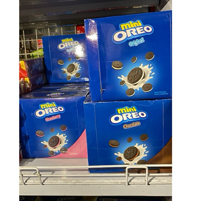 

OREO MINI ORIGINAL/COKLAT/STRAWBERRY-Oreo mini 1 box isi 10 bungkus
