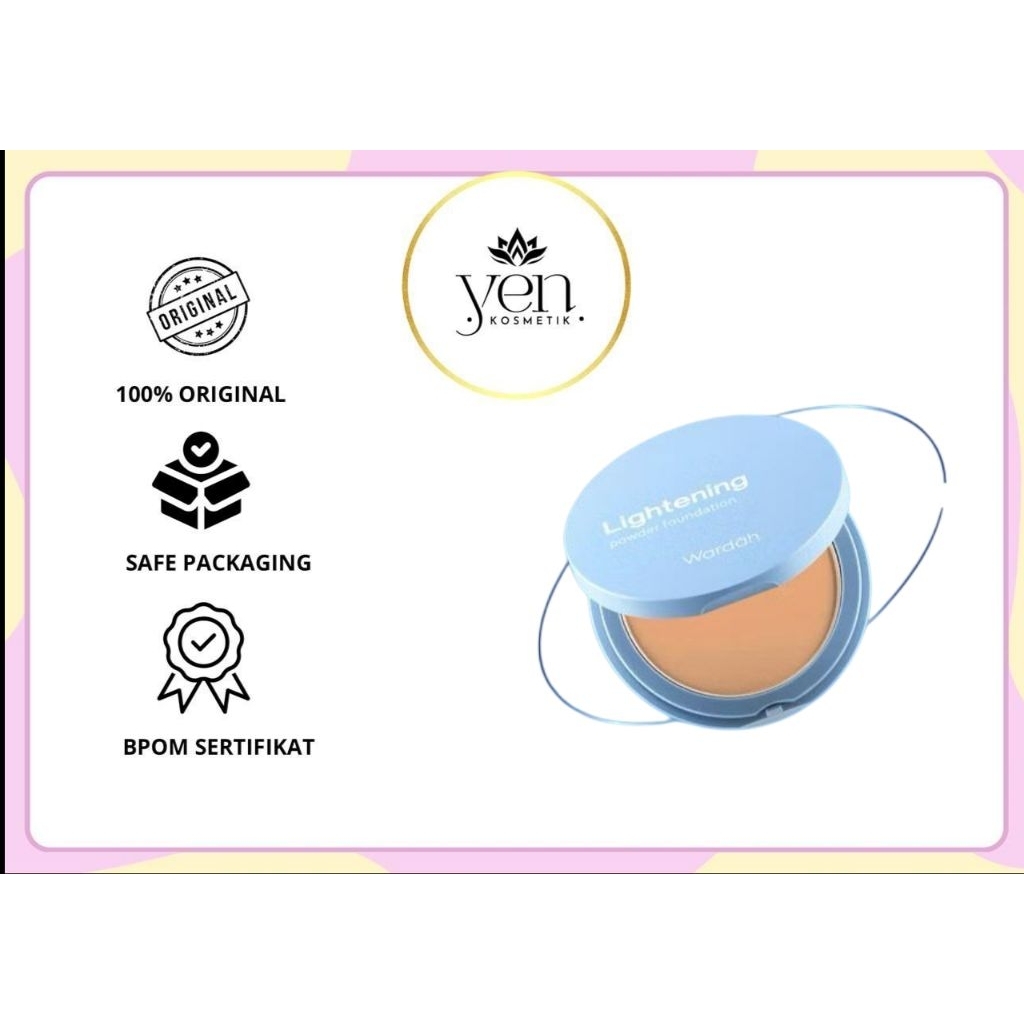 WARDAH refill lightening powder foundation light feed 12g | Two way cake bedak padat ringan glowing 