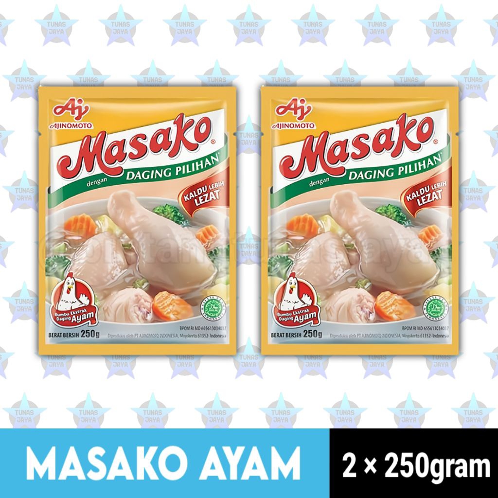 

[ JUAL RUGI & MURAH !! ] MASAKO Kaldu Ayam 250gr 2 Pcs | Bumbu Penyedap Rasa Pilihan