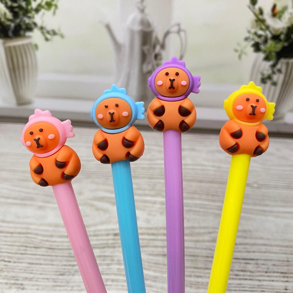 

PULPEN GEL CAPYBARA TOPI IKAN pena lucu tinta hitam bisa COD pen imut keren pulpen unik atk kebutuhan anak sekolah termurah import