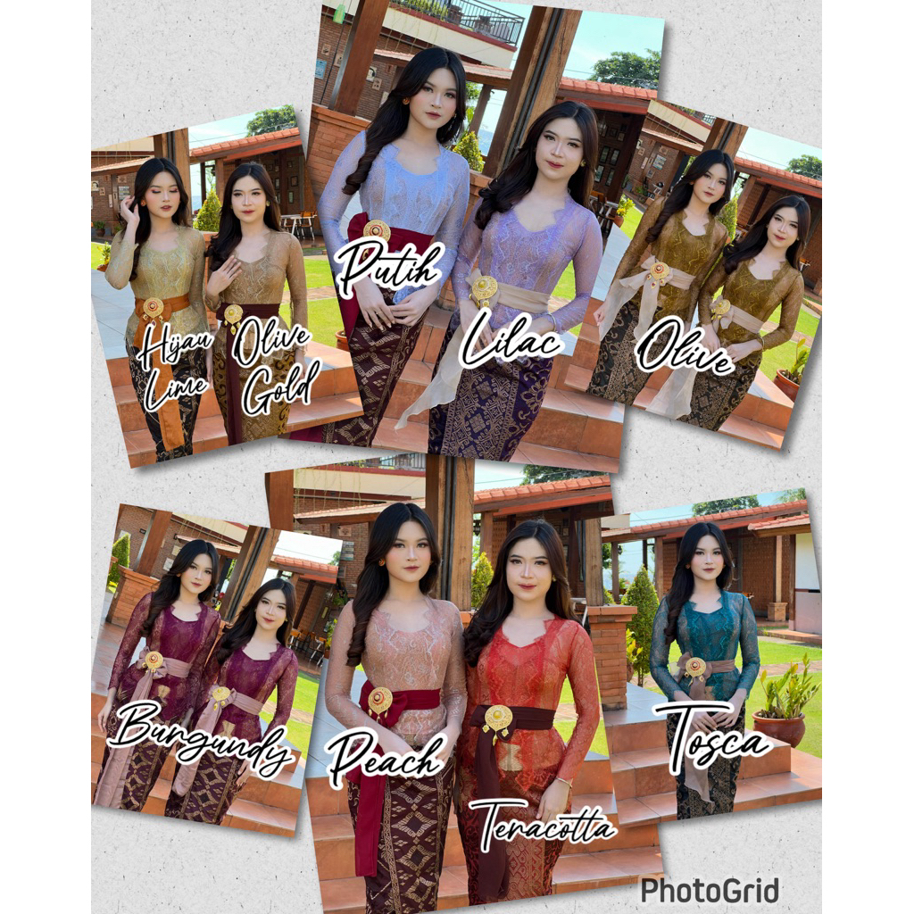 KEBAYA SANTILI METALIK MAWAR