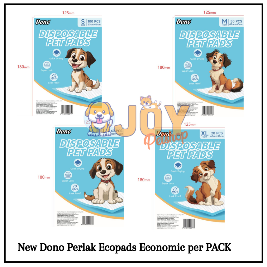 Underpad Dono Ecopads Economic Training Pads per PACK- Perlak Underpad Anjing Ekonomis
