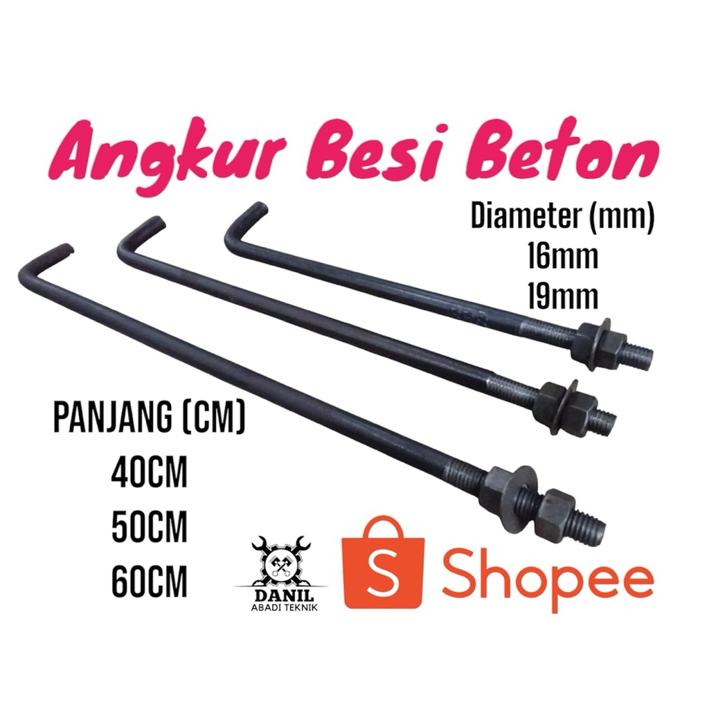 Besi Angkur Beton Uk 16mm Uk 19mm Angkur Besi Beton Besi Beton Angkur Kontruksi Bangunan Perlengkapa