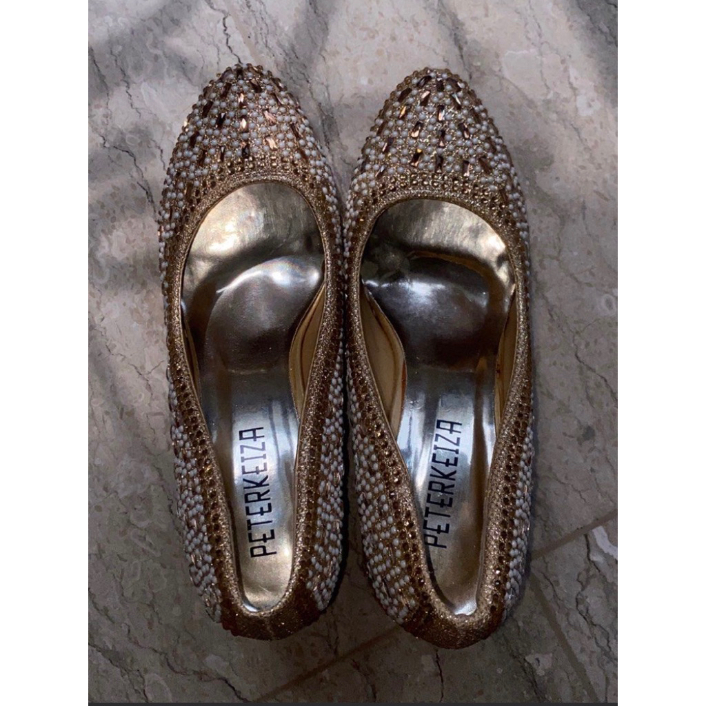 preloved heels peter keiza gold
