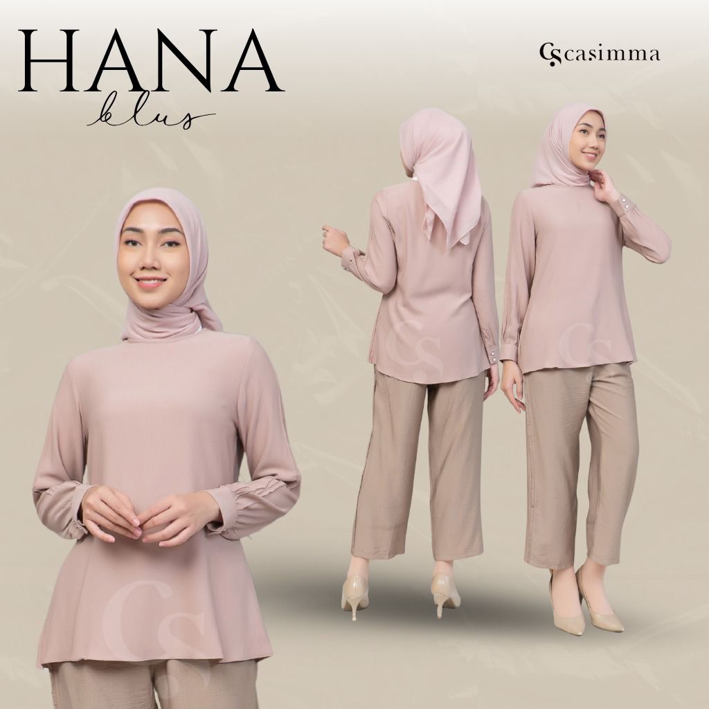 Casimma Hanna - Basic Blouse Polos Pink (Atasan Wanita Polos)