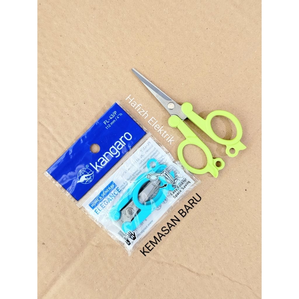 

Gunting Lipat Mini Kangaro FL-43/Y Gunting Lipat Kecil 4,5 Inci Super Tajam