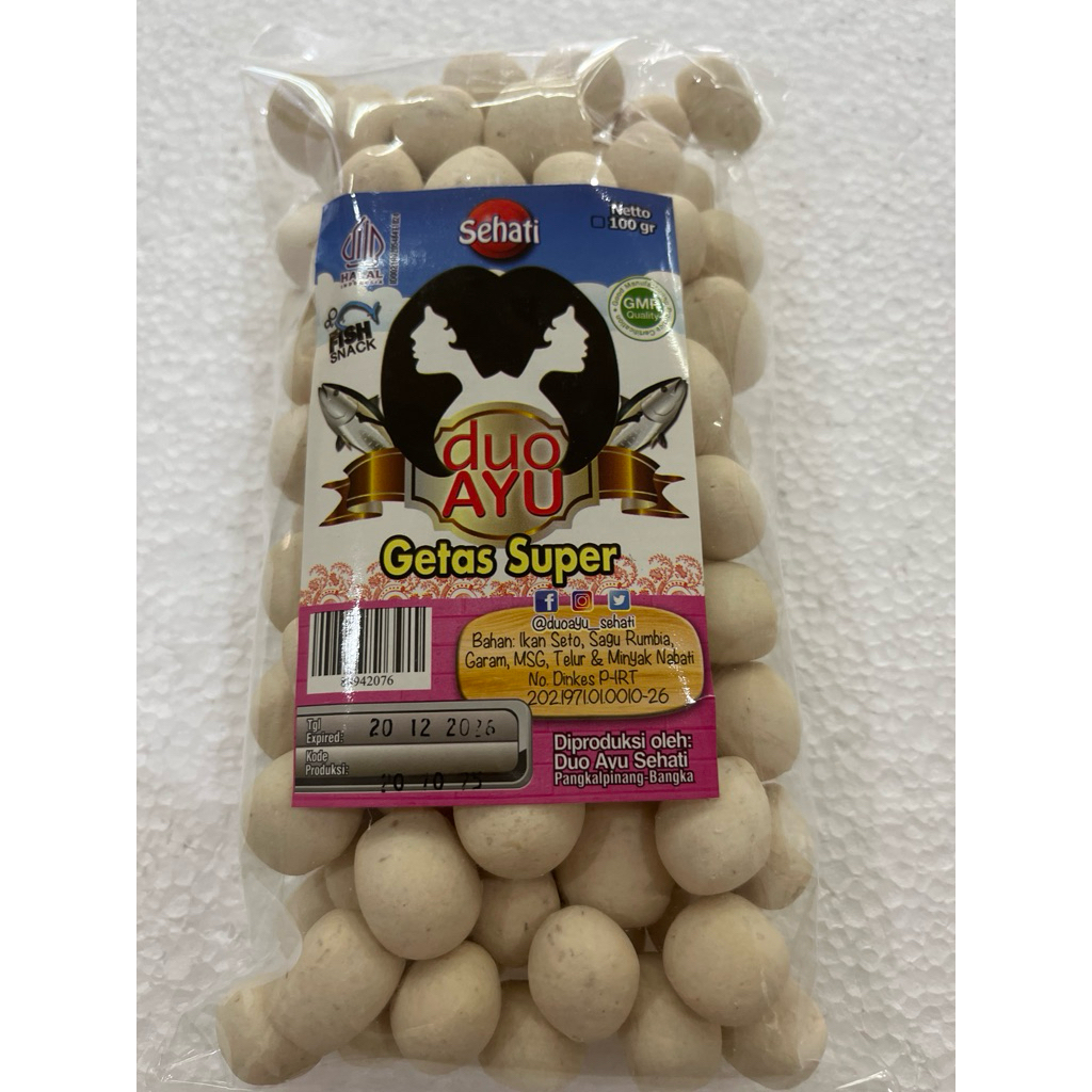 

Getas kerupuk rasa ikan cap Duo Ayu 100 Gram Asli Bangka dari Toko LCK