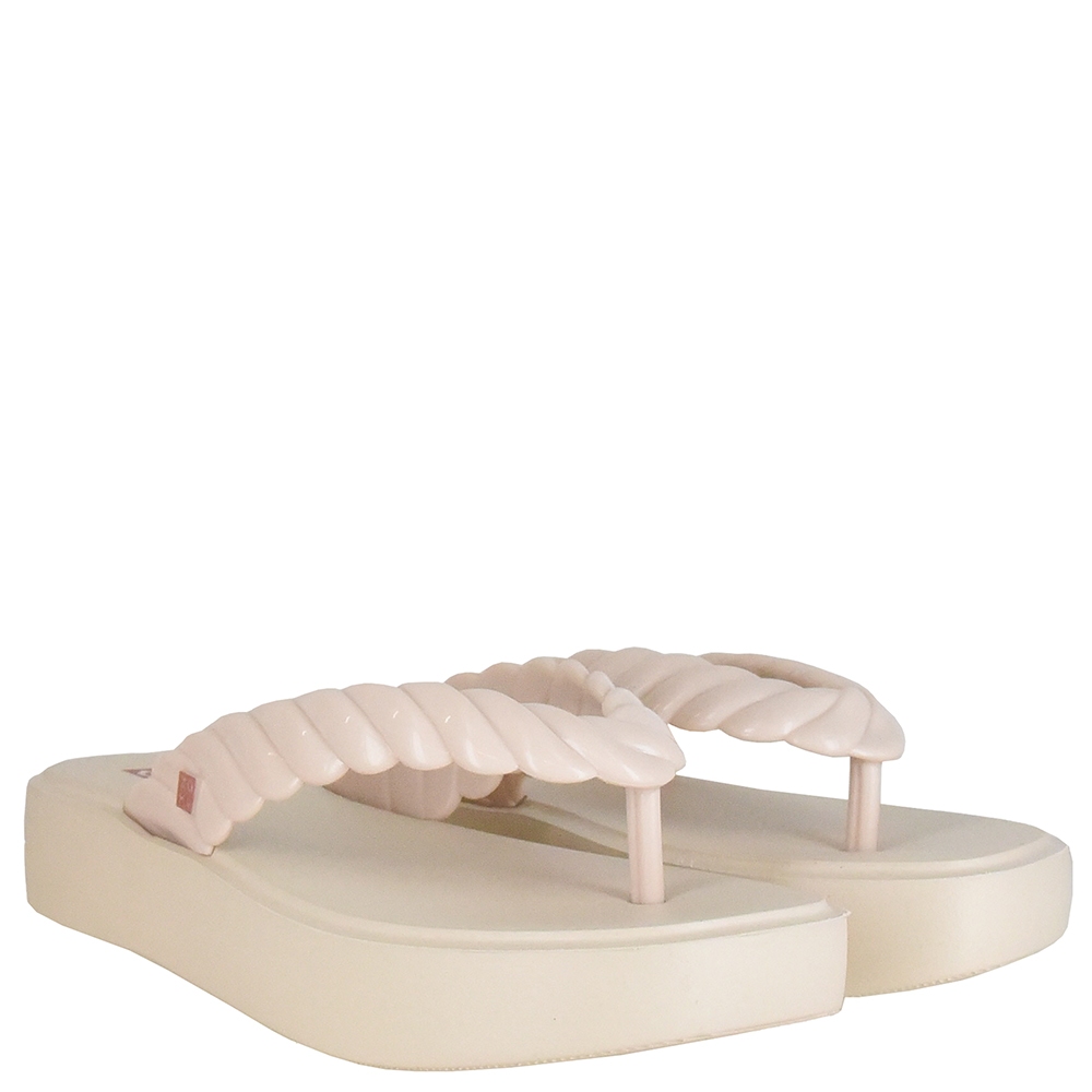 Sandal Jepit Wedges Wanita Zaxy Rope Tam Ad Off White