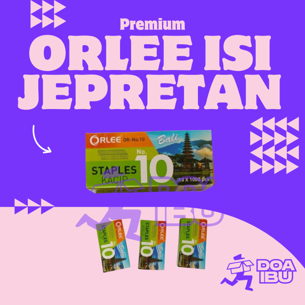 

[ecer] jepretas staples no 10 merk orlee isi jepretan alat penjepret hekter staples stapler