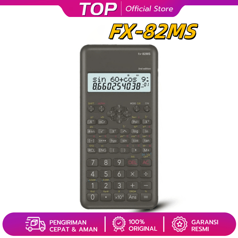 

Kalkulator Sekolah/Kuliah FX-82MS PLUS SCIENTIFIC CALCULATOR FX 82 ES PLUS 2ND EDITION RESMI ASABA GARANSI