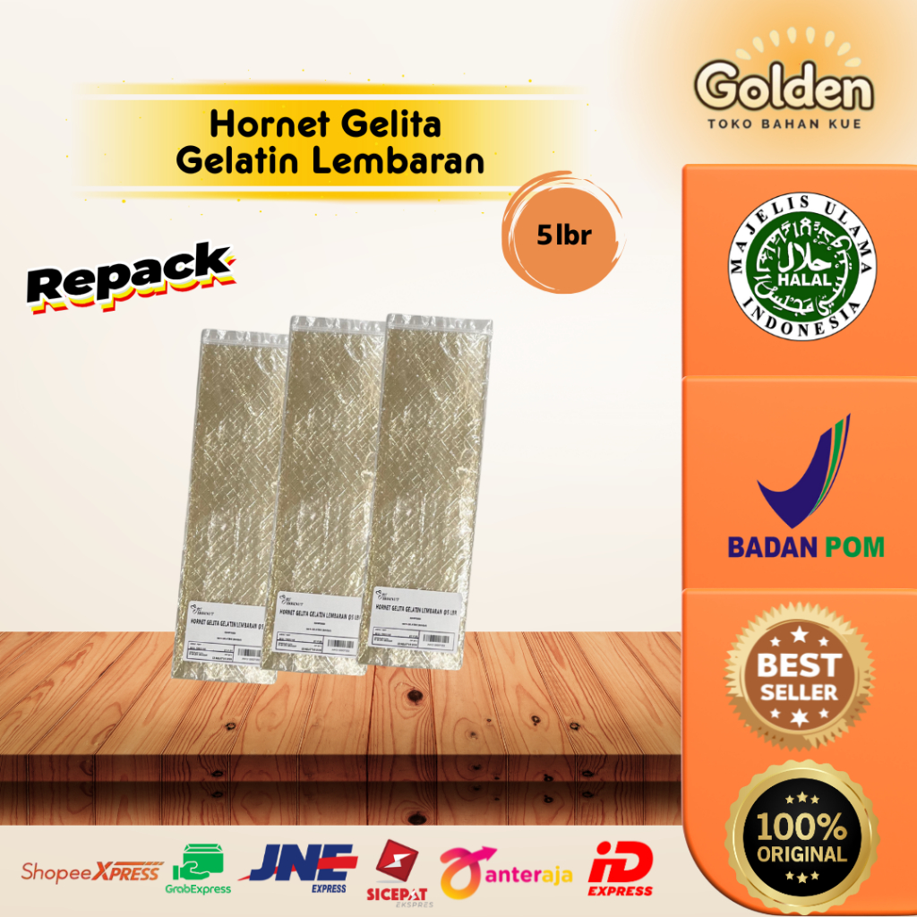 

Hornet Gelita Gelatin Lembaran 5 lembar