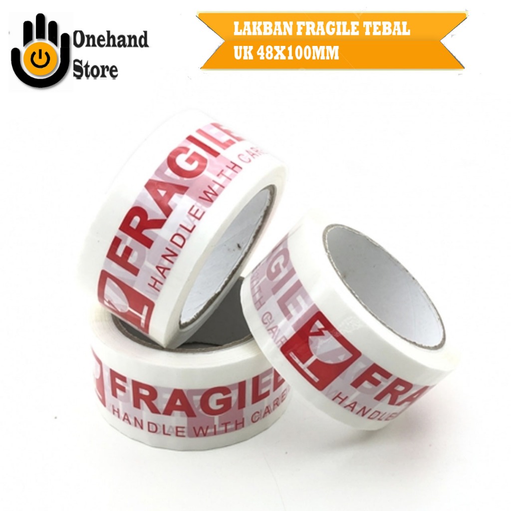 

Lakban Merah | FRAGILE | 1 ROLL | Tape48 Mm X 100 Yard