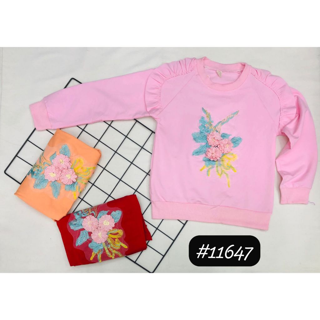Sweater Anak Perempuan Lengan Balon Import (4Pcs) / Grosir Baju Anak