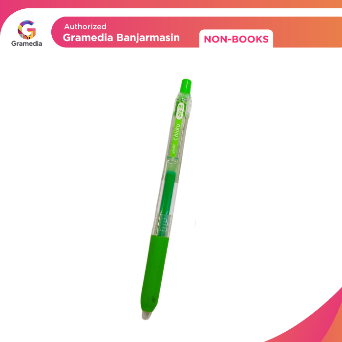 

Gramedia Banjarmasin - Gelpen Estudee Chiiku 0.5mm Fluo Green