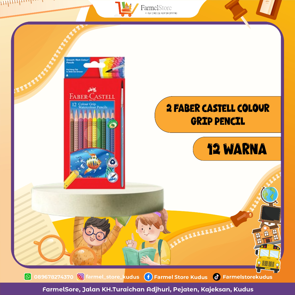 

Faber Castell Colour Grip Pencil (12 Warna)