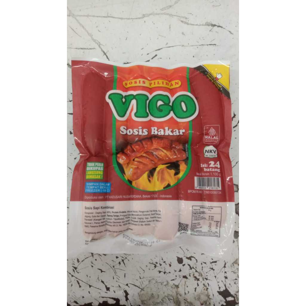 

Vigo Sosis Bakar Sapi 1 KG 24 S